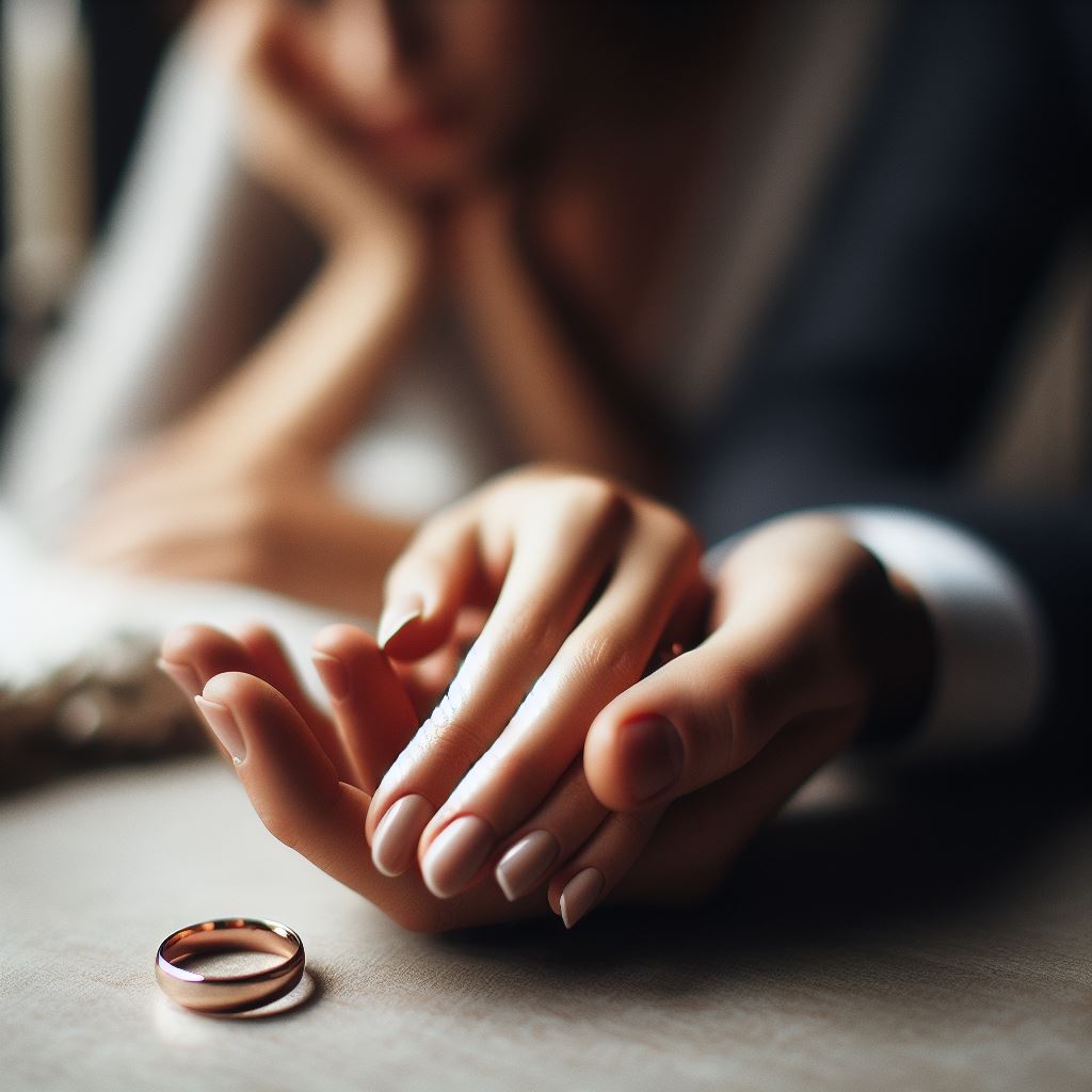 Man Holding Woman's hand with Ring On Table - If You Suspect Infidelity In Your Marriage And Want Answers, Call The Best Tampa Cheating Spouse Investigator - Aces Private Investigations.